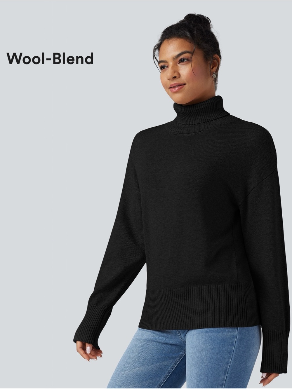 HALARA High Neck Long Sleeve Work Wool-Blend Sweater
Size Medium | NWT